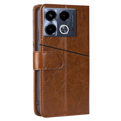 For Infinix Note 40 Case PU Leather Geometric Splicing Wallet Phone Cover