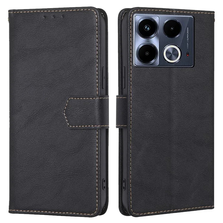For Infinix Note 40 Case RFID Blocking Leather Flip Magnetic Clasp Phone Cover