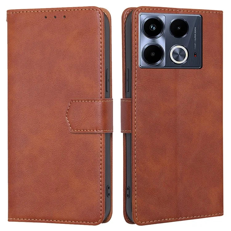 For Infinix Note 40 Case RFID Blocking Leather Flip Magnetic Clasp Phone Cover