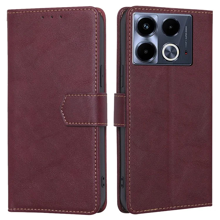 For Infinix Note 40 Case RFID Blocking Leather Flip Magnetic Clasp Phone Cover