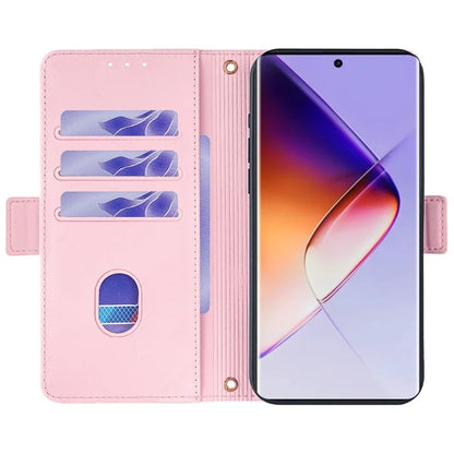 For Infinix Note 40 Case RFID Blocking Leather Magnetic Phone Cover with Shoulder Strap