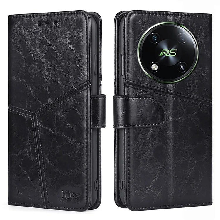 For itel RS4 4G Case with Card Holder Shockproof Geometric Leather Phone Cover