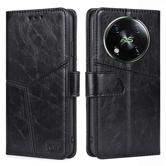 For itel RS4 4G Case with Card Holder Shockproof Geometric Leather Phone Cover