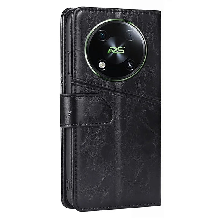 For itel RS4 4G Case with Card Holder Shockproof Geometric Leather Phone Cover