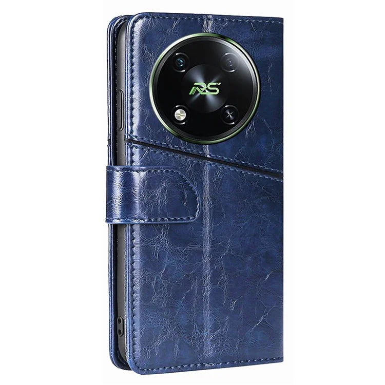 For itel RS4 4G Case with Card Holder Shockproof Geometric Leather Phone Cover