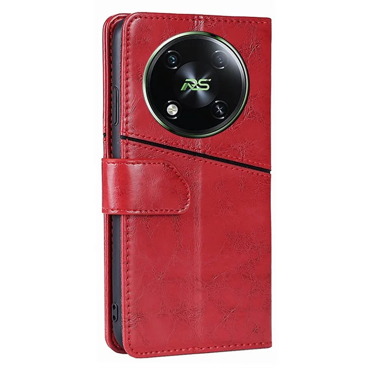 For itel RS4 4G Case with Card Holder Shockproof Geometric Leather Phone Cover