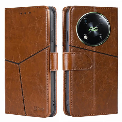 For itel RS4 4G Case with Card Holder Shockproof Geometric Leather Phone Cover