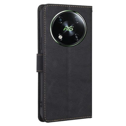 For itel RS4 4G Wallet Case Magnetic Clasp Leather Phone Cover with RFID Blocking