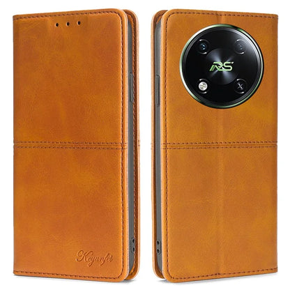 For itel RS4 4G Case Magnetic Absorption Cowhide Texture Phone Card Holder Cover