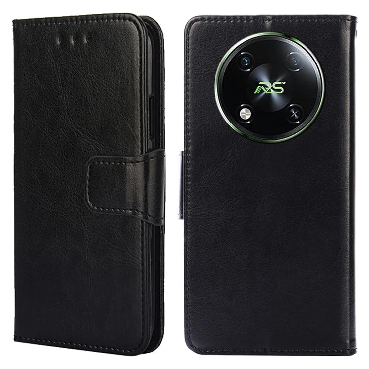For itel RS4 4G Case Leather Wallet Phone Cover with Viewing Stand 2 Card Holder