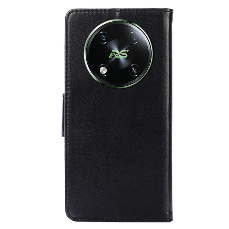 For itel RS4 4G Case Leather Wallet Phone Cover with Viewing Stand 2 Card Holder