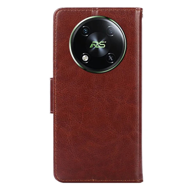 For itel RS4 4G Case Leather Wallet Phone Cover with Viewing Stand 2 Card Holder