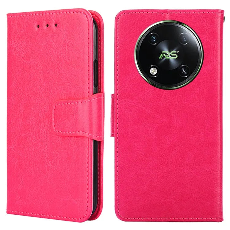 For itel RS4 4G Case Leather Wallet Phone Cover with Viewing Stand 2 Card Holder