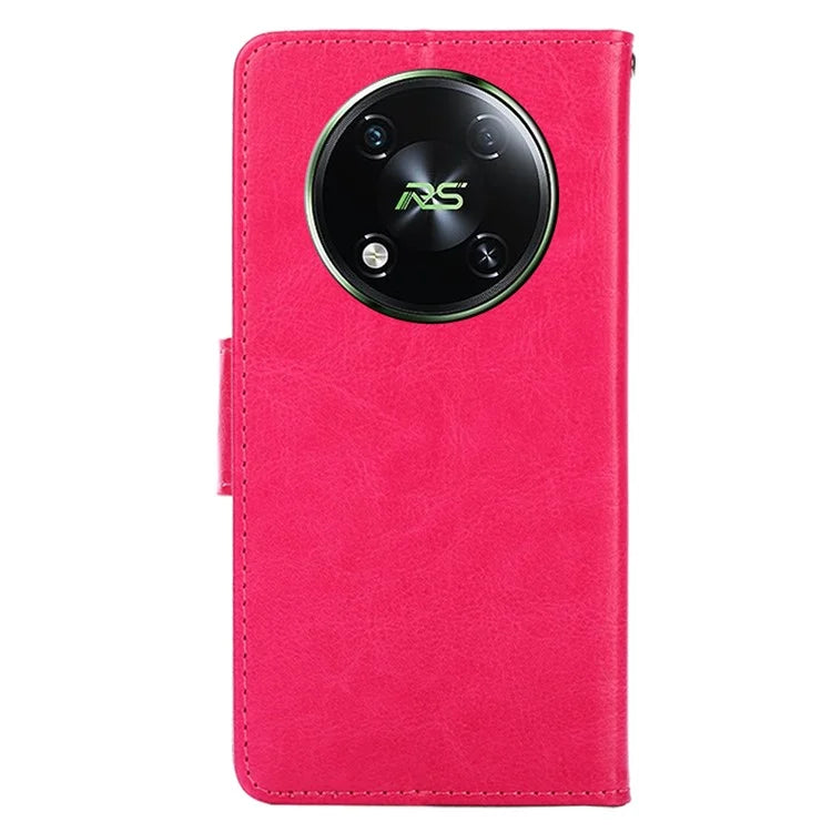 For itel RS4 4G Case Leather Wallet Phone Cover with Viewing Stand 2 Card Holder