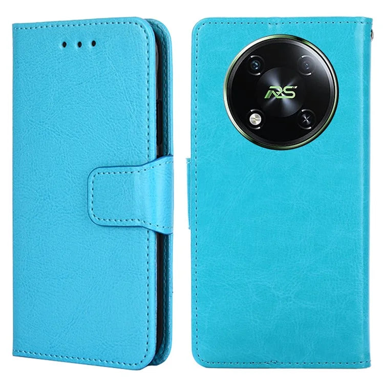 For itel RS4 4G Case Leather Wallet Phone Cover with Viewing Stand 2 Card Holder