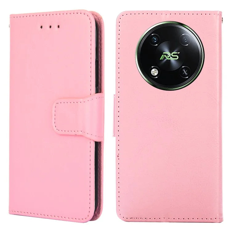 For itel RS4 4G Case Leather Wallet Phone Cover with Viewing Stand 2 Card Holder