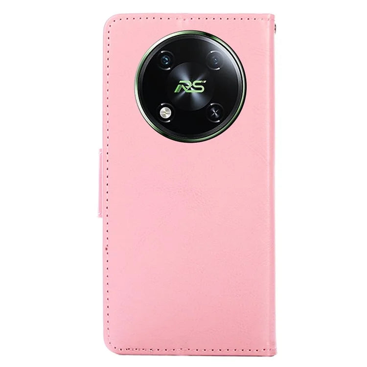 For itel RS4 4G Case Leather Wallet Phone Cover with Viewing Stand 2 Card Holder