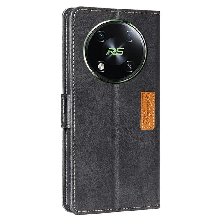 For itel RS4 4G Cover Color Splicing Double Side Clasp Leather Wallet Phone Case