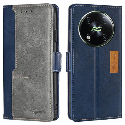 For itel RS4 4G Cover Color Splicing Double Side Clasp Leather Wallet Phone Case