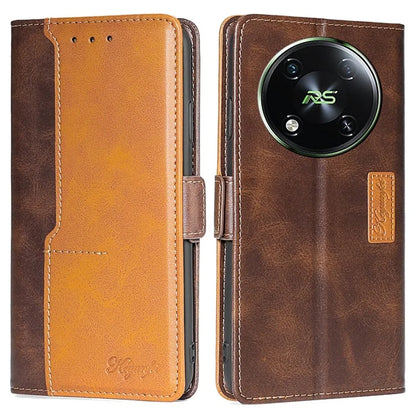 For itel RS4 4G Cover Color Splicing Double Side Clasp Leather Wallet Phone Case