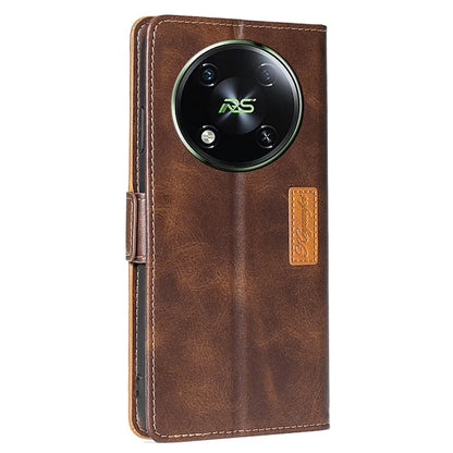 For itel RS4 4G Cover Color Splicing Double Side Clasp Leather Wallet Phone Case