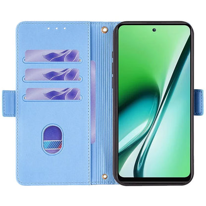 For itel RS4 4G Case with Shoulder Chain RFID Blocking Leather Phone Cover