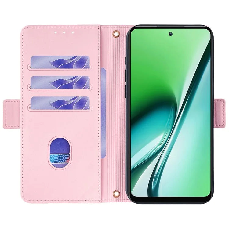 For itel RS4 4G Case with Shoulder Chain RFID Blocking Leather Phone Cover