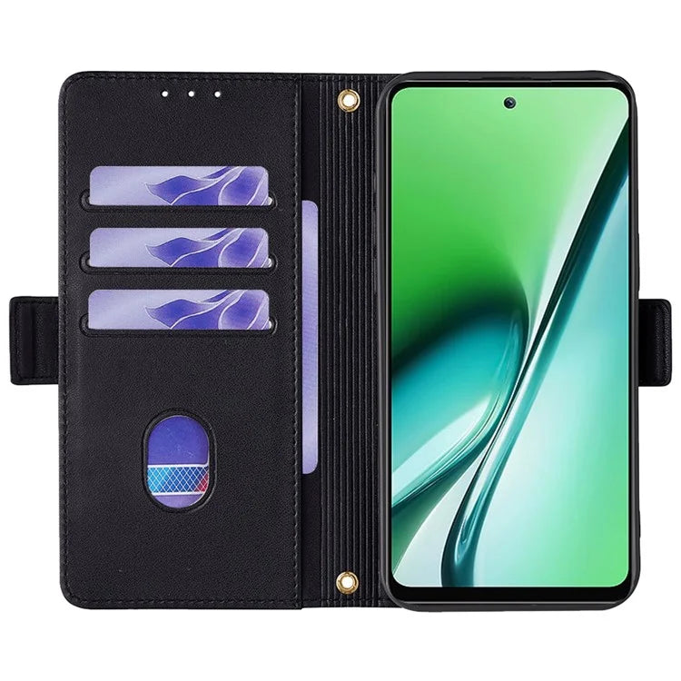 For itel RS4 4G Case with Shoulder Chain RFID Blocking Leather Phone Cover