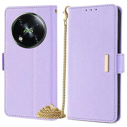 For itel RS4 4G Case with Shoulder Chain RFID Blocking Leather Phone Cover
