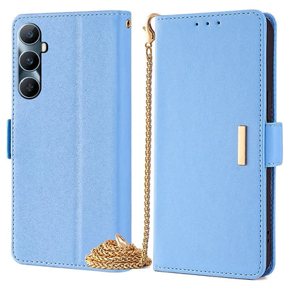 For Realme C65 4G Case RFID Blocking Wallet Card Holder Phone Cover with 2 Straps