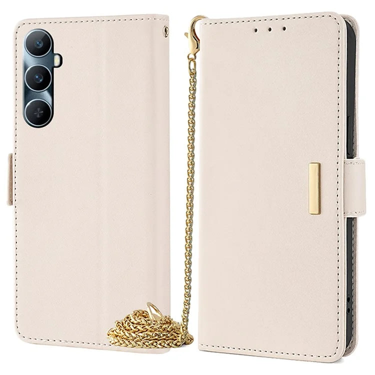 For Realme C65 4G Case RFID Blocking Wallet Card Holder Phone Cover with 2 Straps