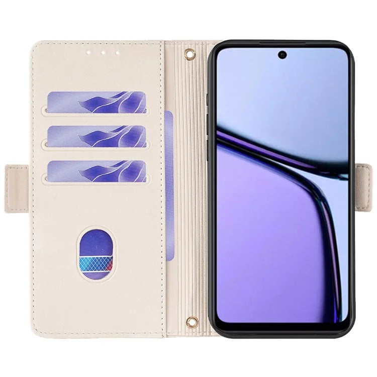 For Realme C65 4G Case RFID Blocking Wallet Card Holder Phone Cover with 2 Straps