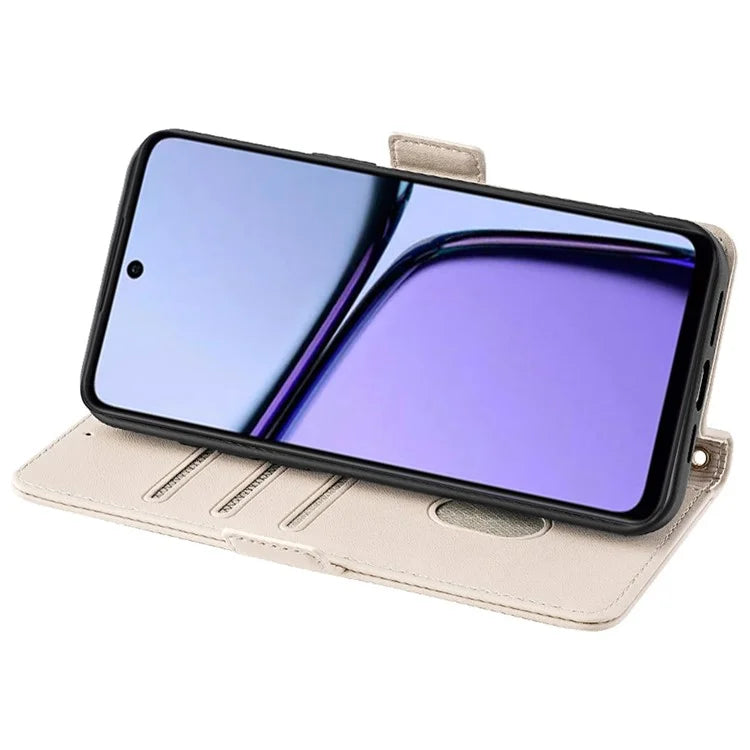 For Realme C65 4G Case RFID Blocking Wallet Card Holder Phone Cover with 2 Straps