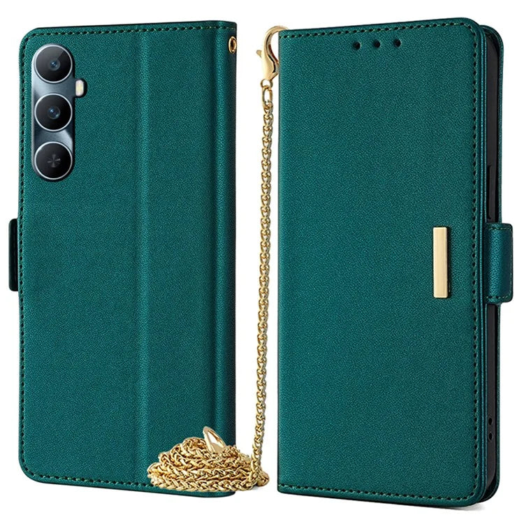 For Realme C65 4G Case RFID Blocking Wallet Card Holder Phone Cover with 2 Straps
