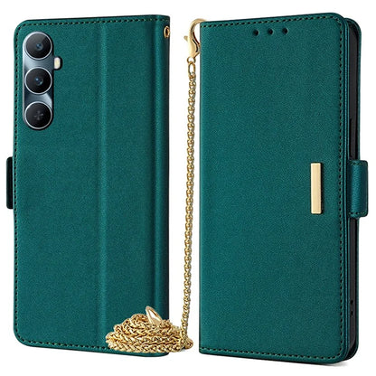 For Realme C65 4G Case RFID Blocking Wallet Card Holder Phone Cover with 2 Straps