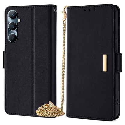 For Realme C65 4G Case RFID Blocking Wallet Card Holder Phone Cover with 2 Straps