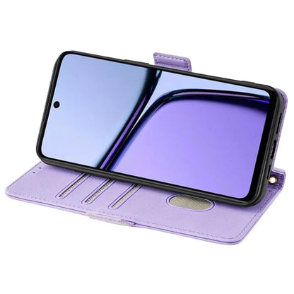 For Realme C65 4G Case RFID Blocking Wallet Card Holder Phone Cover with 2 Straps