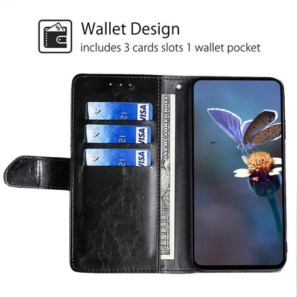 For Xiaomi Redmi Turbo 3 5G / Poco F6 5G Case Wallet Stand Leather Geometric Splicing Phone Cover