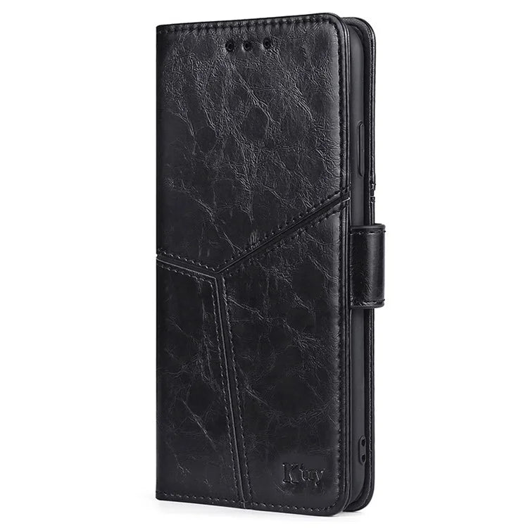 For Xiaomi Redmi Turbo 3 5G / Poco F6 5G Case Wallet Stand Leather Geometric Splicing Phone Cover