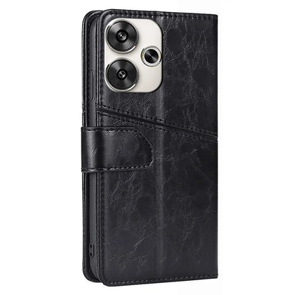For Xiaomi Redmi Turbo 3 5G / Poco F6 5G Case Wallet Stand Leather Geometric Splicing Phone Cover