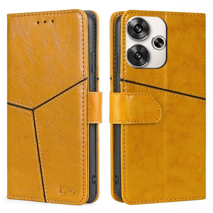 For Xiaomi Redmi Turbo 3 5G / Poco F6 5G Case Wallet Stand Leather Geometric Splicing Phone Cover