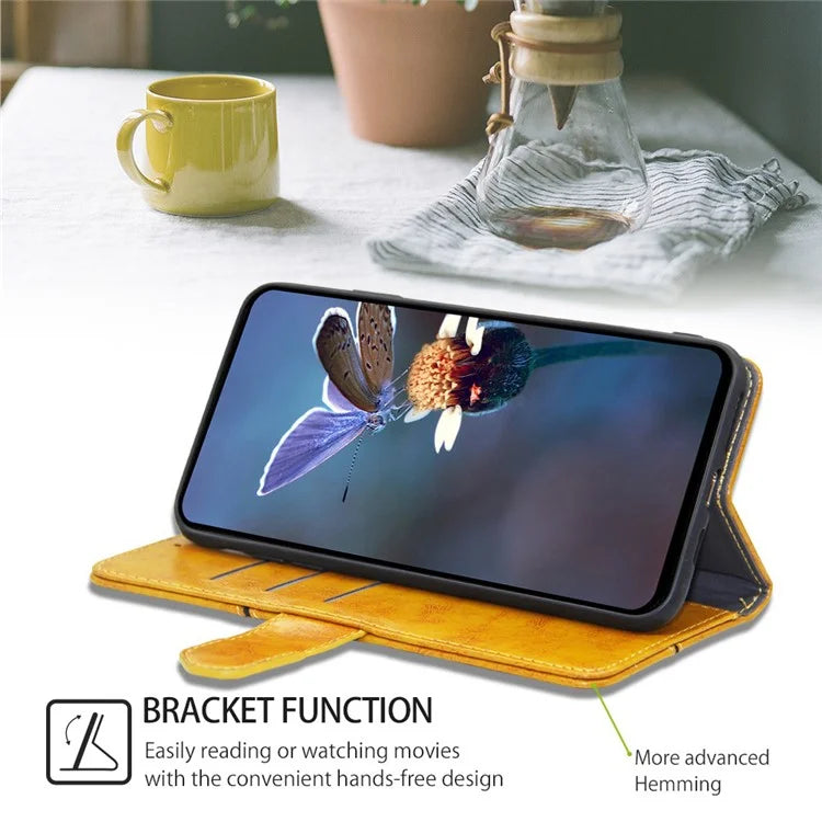 For Xiaomi Redmi Turbo 3 5G / Poco F6 5G Case Wallet Stand Leather Geometric Splicing Phone Cover