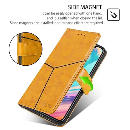For Xiaomi Redmi Turbo 3 5G / Poco F6 5G Case Wallet Stand Leather Geometric Splicing Phone Cover