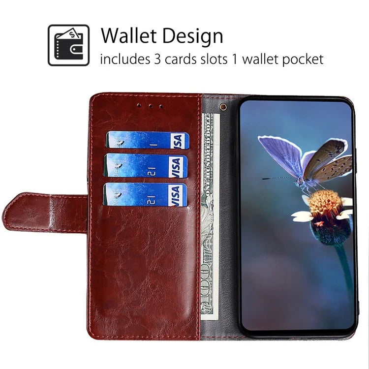 For Xiaomi Redmi Turbo 3 5G / Poco F6 5G Case Wallet Stand Leather Geometric Splicing Phone Cover