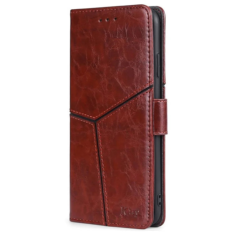 For Xiaomi Redmi Turbo 3 5G / Poco F6 5G Case Wallet Stand Leather Geometric Splicing Phone Cover