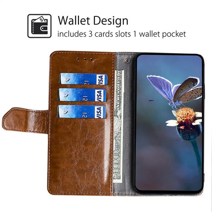 For Xiaomi Redmi Turbo 3 5G / Poco F6 5G Case Wallet Stand Leather Geometric Splicing Phone Cover