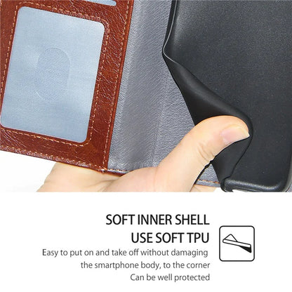 For Xiaomi Redmi Turbo 3 5G / Poco F6 5G Case PU Leather Card Holder Zipper Pocket Phone Cover with Wrist Strap