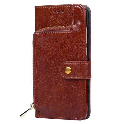 For Xiaomi Redmi Turbo 3 5G / Poco F6 5G Case PU Leather Card Holder Zipper Pocket Phone Cover with Wrist Strap
