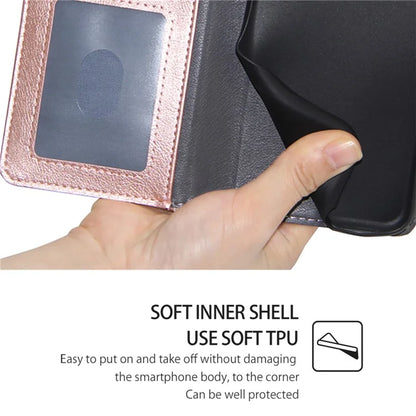 For Xiaomi Redmi Turbo 3 5G / Poco F6 5G Case PU Leather Card Holder Zipper Pocket Phone Cover with Wrist Strap