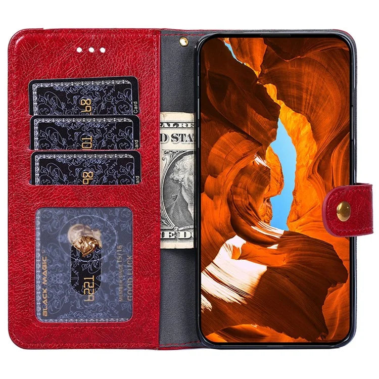 For Xiaomi Redmi Turbo 3 5G / Poco F6 5G Case PU Leather Card Holder Zipper Pocket Phone Cover with Wrist Strap
